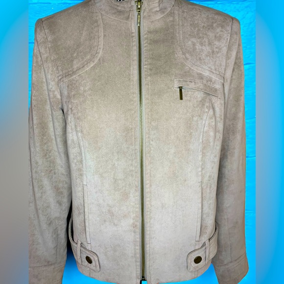 Tribal Women’s Beige coat, suede like- Size 6 - Picture 2 of 8